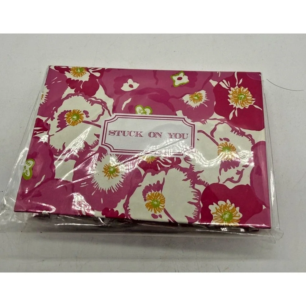 Lilly Pulitzer Stuck On You Sticky Notes Set Floral Pink Safari Sangria